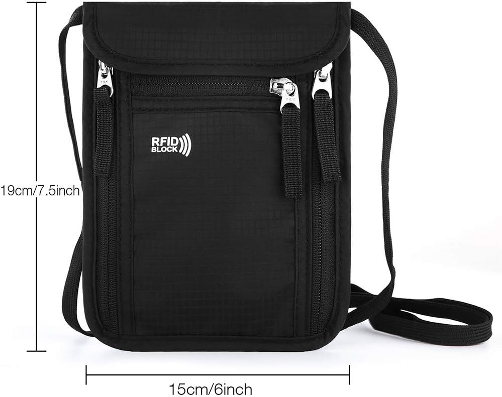 Travel Pouch Neck Wallet Family Passport Holder Organizer Case with RFID Blockin... 5 Travel Pouch Neck Wallet Family Passport Holder Organizer Case with RFID Blockin... - Image 5