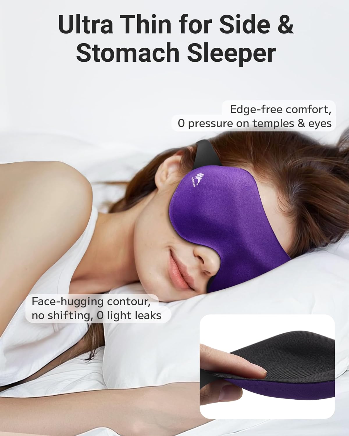 Sleep Eye Mask for Side Sleeper Men Women 3 Pack: 100% Blackout 3D Eye Masks for... 5 Sleep Eye Mask for Side Sleeper Men Women 3 Pack: 100% Blackout 3D Eye Masks for... - Image 5