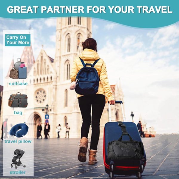 2Pack Add Bag Luggag Straps for Carry On Bag, Adjustable Suitcase Belt Add Bag T... - Image 6