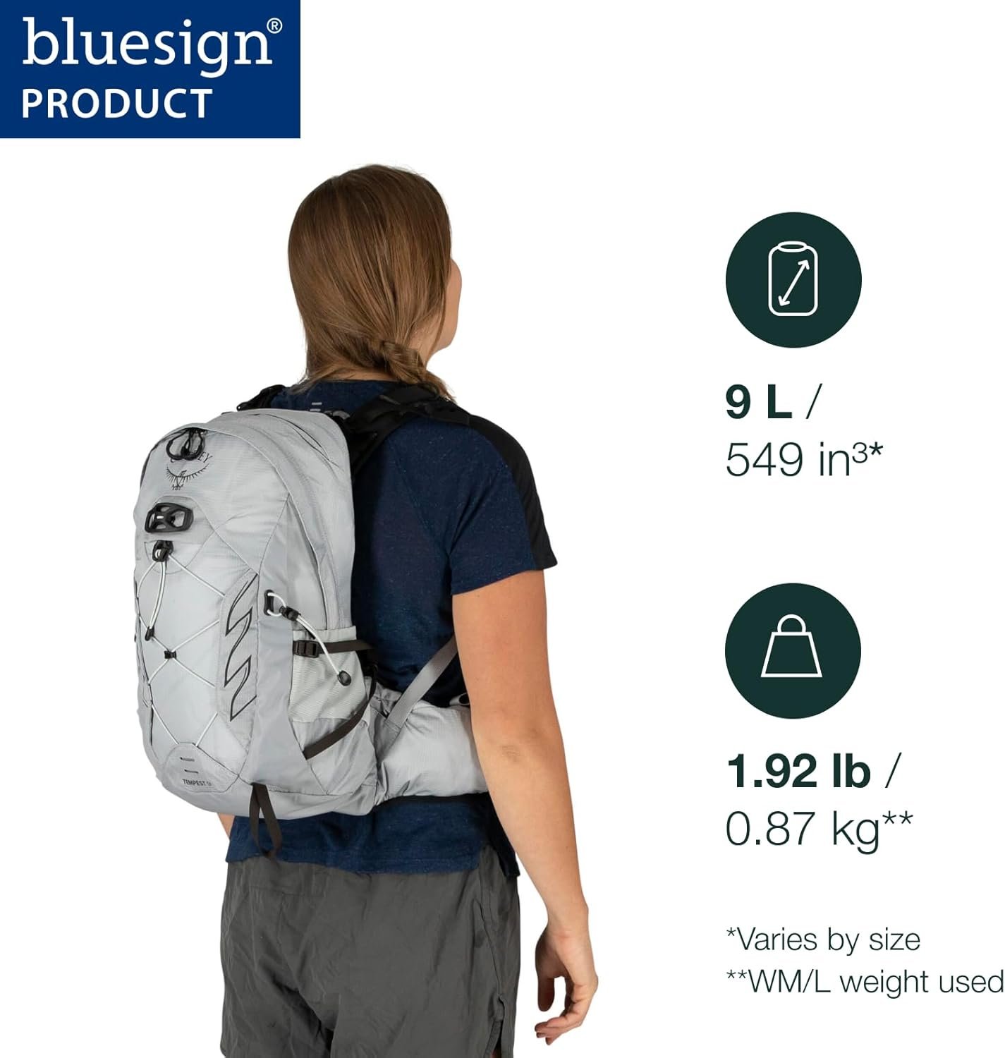Osprey Tempest 9L Women's Hiking Backpack with Hipbelt, Kakio Pink, WXS/S 3 Osprey Tempest 9L Women's Hiking Backpack with Hipbelt, Kakio Pink, WXS/S - Image 3