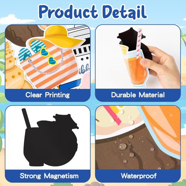 JAPBOR Cruise Door Decorations Magnetic - 5PCS Caribbean Cruise Magnet, Summer S... - Image 4
