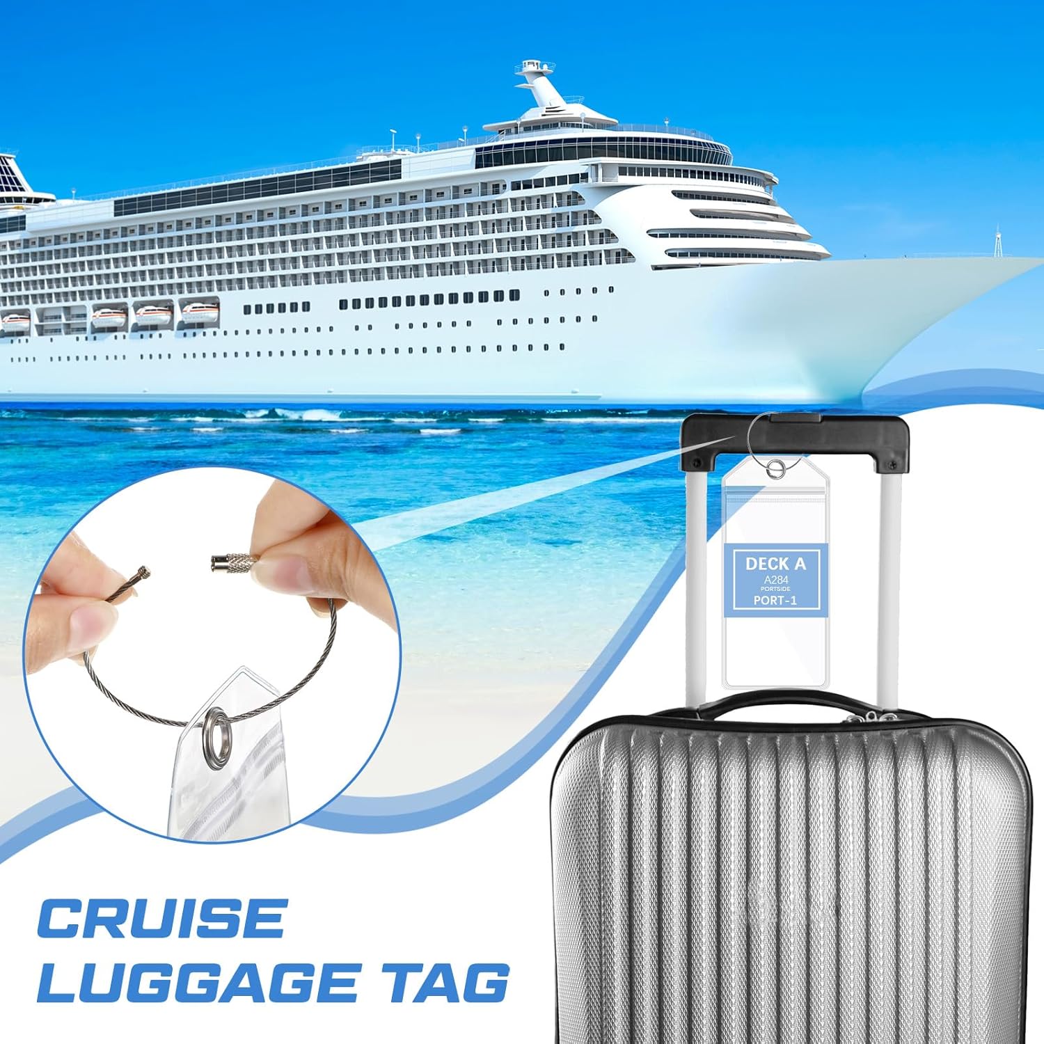 17 Pcs Carnival Cruise Essentials with Power Strip Luggage Tags Magnetic Hook La... 7 17 Pcs Carnival Cruise Essentials with Power Strip Luggage Tags Magnetic Hook La... - Image 7