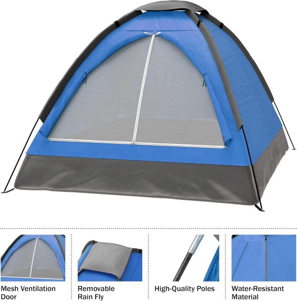 2-Person Dome Tent – Easy Set Up Shelter with Rain Fly and Carrying Bag for Camp... - Image 3