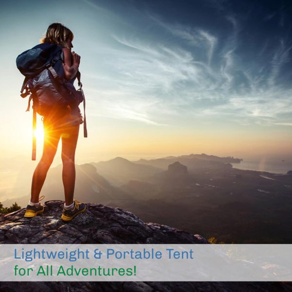 2-Person Dome Tent – Easy Set Up Shelter with Rain Fly and Carrying Bag for Camp... - Image 5