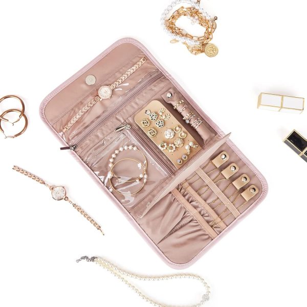 BELALIFE Travel Jewelry Case Organizer, Medium Foldable Storage Roll for Earring... - Image 3