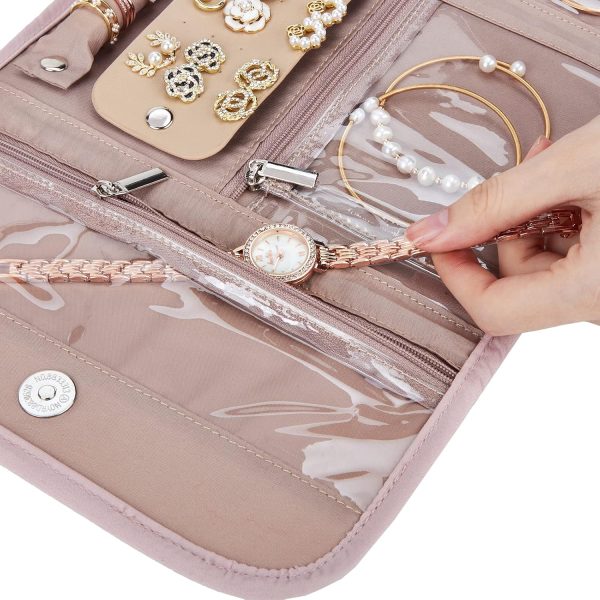 BELALIFE Travel Jewelry Case Organizer, Medium Foldable Storage Roll for Earring... - Image 8