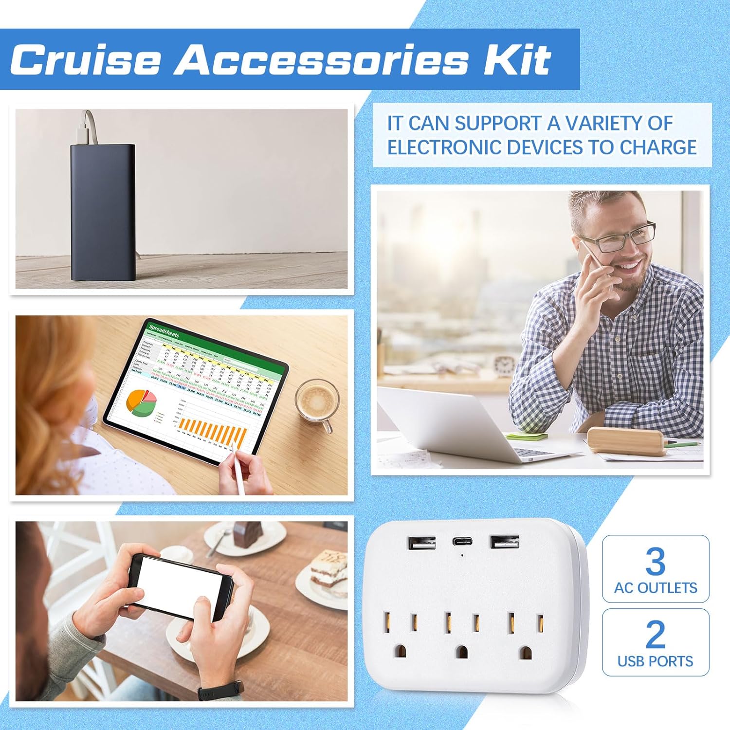 Yeaqee 33 Pcs Cruise Accessories Kit for 4 People Cruise Essentials Includes 8 L... 5 Yeaqee 33 Pcs Cruise Accessories Kit for 4 People Cruise Essentials Includes 8 L... - Image 5