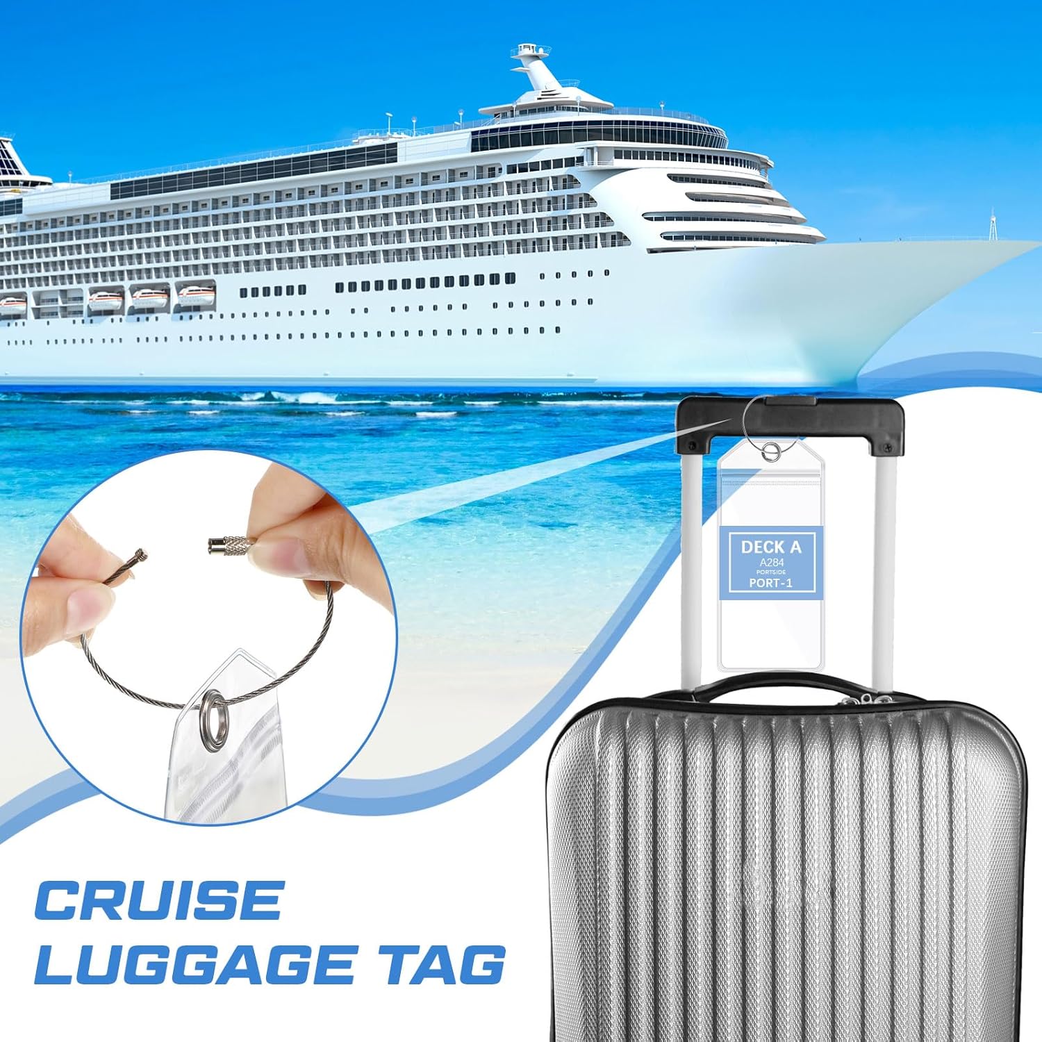 Yeaqee 33 Pcs Cruise Accessories Kit for 4 People Cruise Essentials Includes 8 L... 8 Yeaqee 33 Pcs Cruise Accessories Kit for 4 People Cruise Essentials Includes 8 L... - Image 8