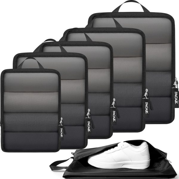 BAGAIL 4 Set/6 Set Ultralight Compression Packing Cubes Packing Organizer for Tr... - Image 2