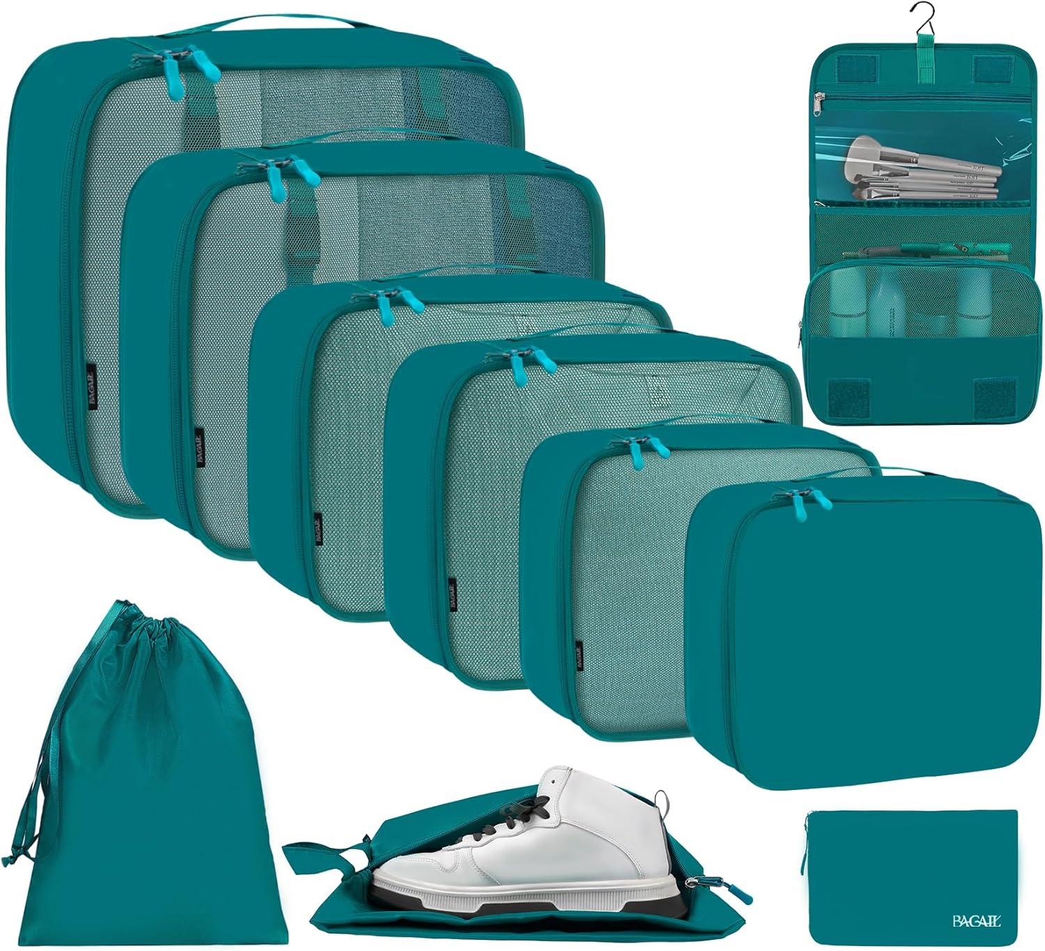 BAGAIL 6 Set/8 Set/10 Set Packing Cubes Various Sizes Packing Organizer for Trav... 2 BAGAIL 6 Set/8 Set/10 Set Packing Cubes Various Sizes Packing Organizer for Trav... - Image 2