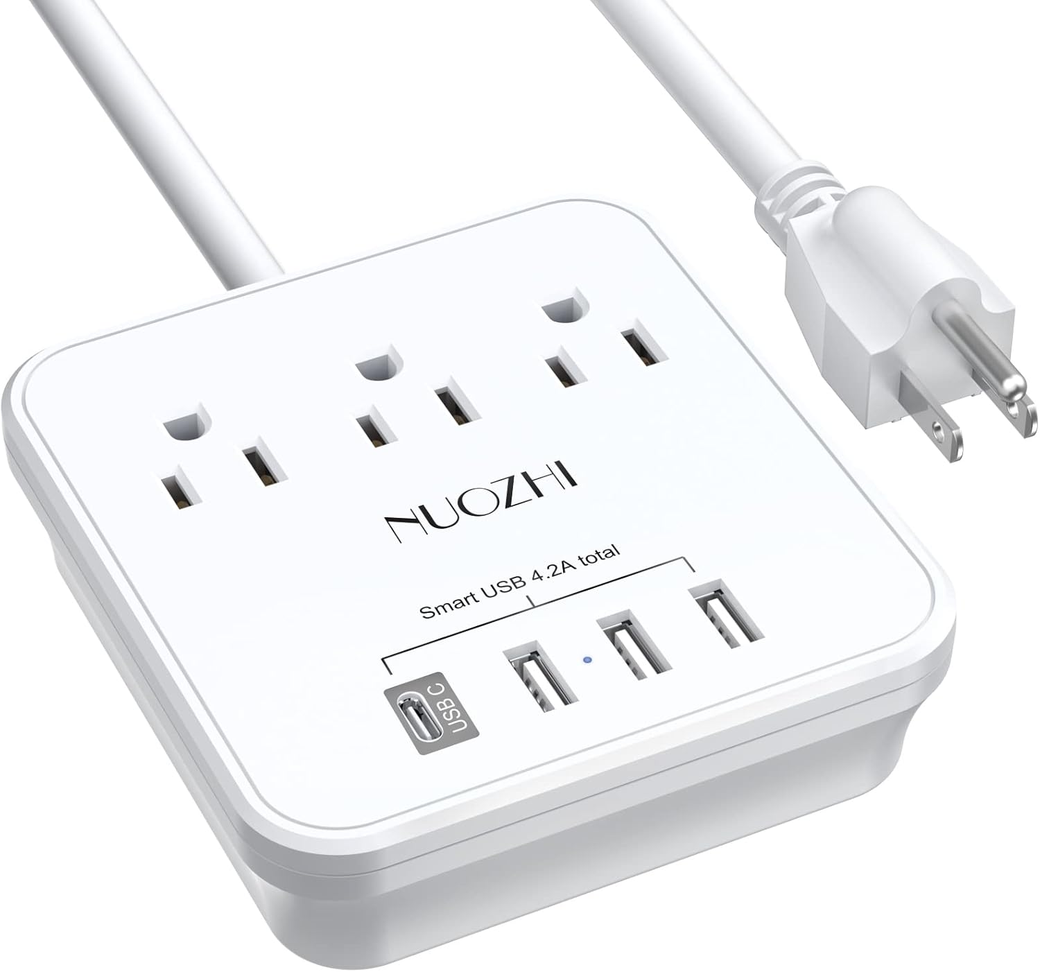 Cruise Essentials, NUOZHI 6 Ft Power Strip with 3 Outlets and 4 USB Ports(1 USB ... 2 Cruise Essentials, NUOZHI 6 Ft Power Strip with 3 Outlets and 4 USB Ports(1 USB ... - Image 2