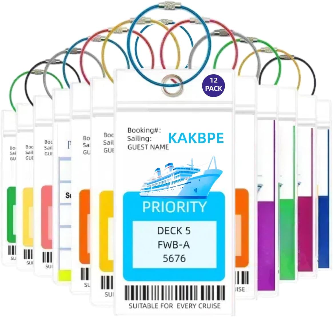 Cruise Luggage Tags, Carnival Cruise for NCL, Princess, Carnival, Royal Caribbea... 2 Cruise Luggage Tags, Carnival Cruise for NCL, Princess, Carnival, Royal Caribbea... - Image 2