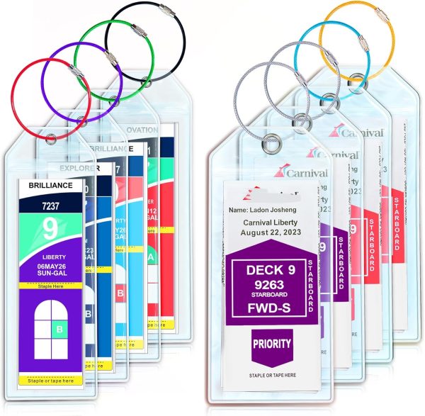 Cruise Luggage Tags for Carnilval, NCL, Princess & Royal Caribbean, Celebrity Cr... - Image 2
