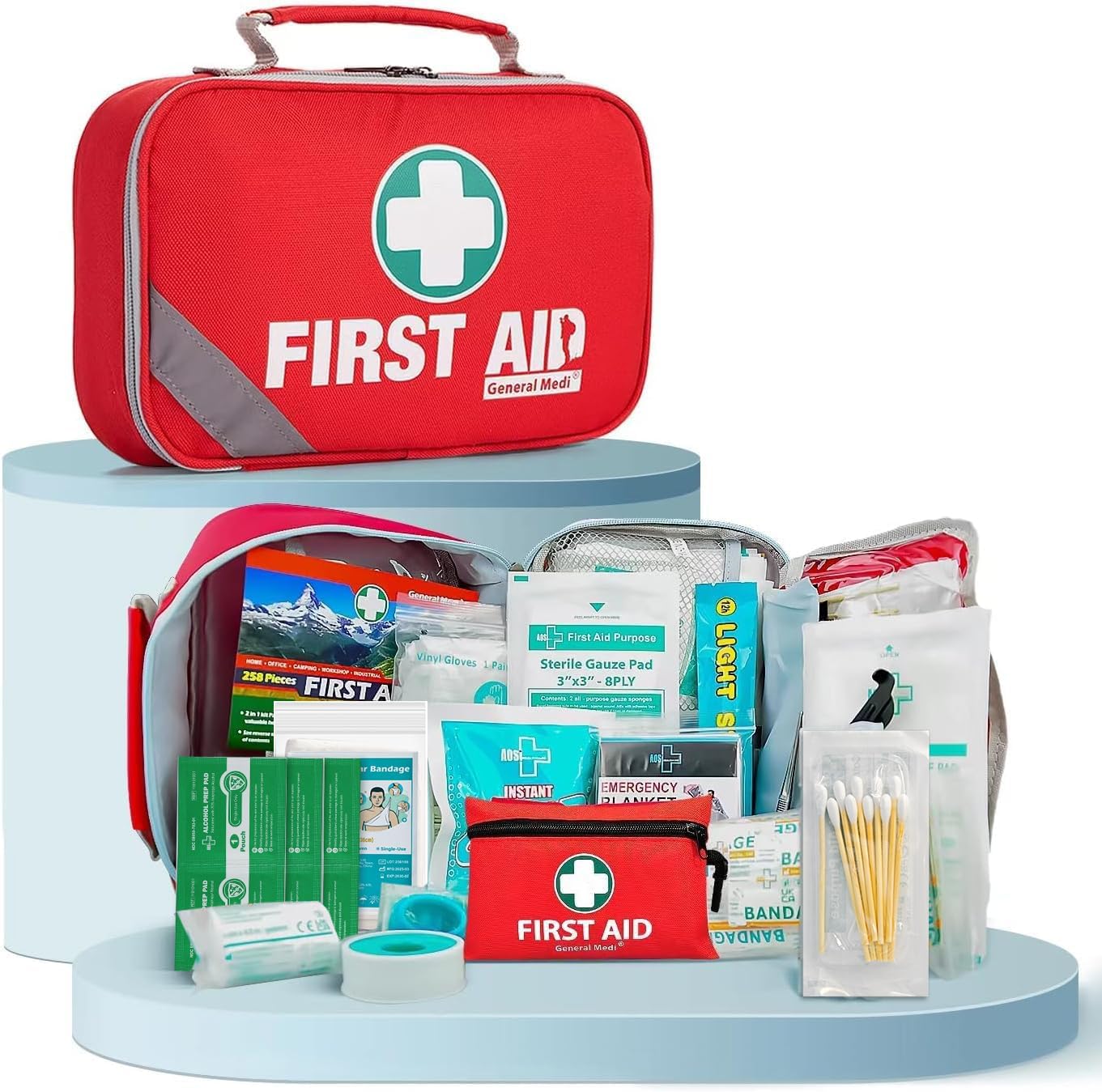 General Medi 2-in-1 First Aid Kit (215 Piece Set) + 43 Piece Mini First Aid Kit ... 2 General Medi 2-in-1 First Aid Kit (215 Piece Set) + 43 Piece Mini First Aid Kit ... - Image 2