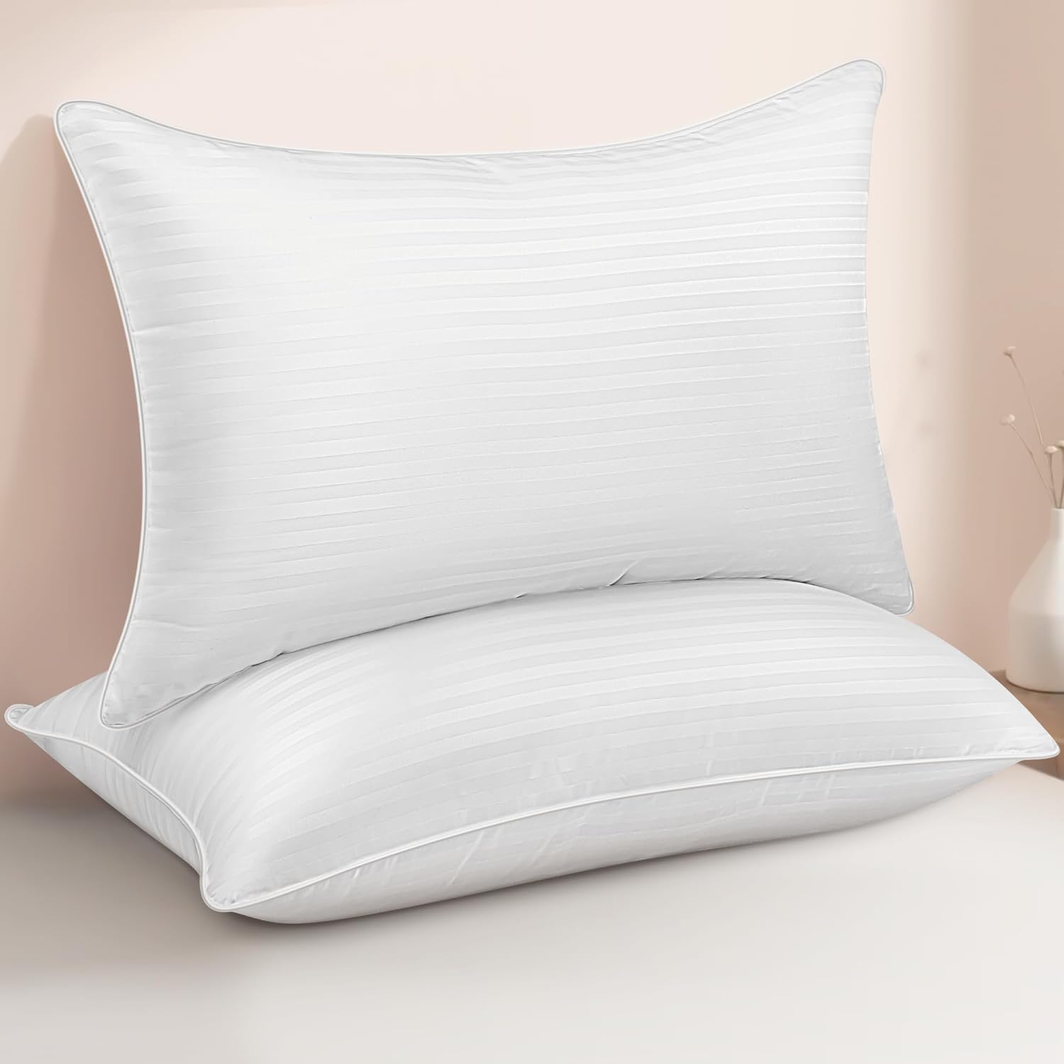 Queen Size Bed Pillows Set of 2 - Premium Down Alternative Cooling Pillows for S... 2 Queen Size Bed Pillows Set of 2 - Premium Down Alternative Cooling Pillows for S... - Image 2