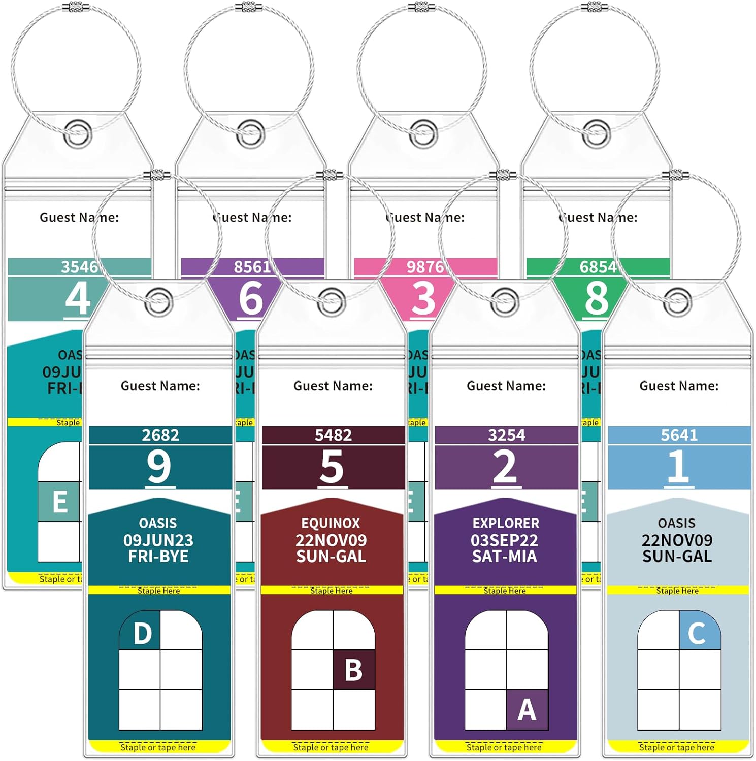 Royal Caribbean Luggage Tag Holders, 8 Pack Zip Seal Clear Cruise Holders with S... 2 Royal Caribbean Luggage Tag Holders, 8 Pack Zip Seal Clear Cruise Holders with S... - Image 2