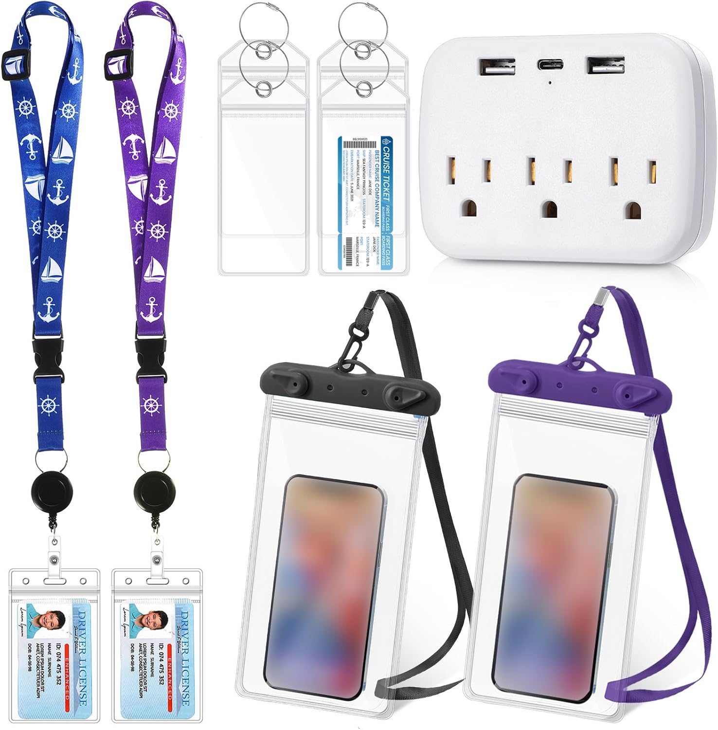 Teling Cruise Essentials 2025, 2 Cruise Lanyard, 4 Carnival Luggage Tags for Shi... 2 Teling Cruise Essentials 2025, 2 Cruise Lanyard, 4 Carnival Luggage Tags for Shi... - Image 2