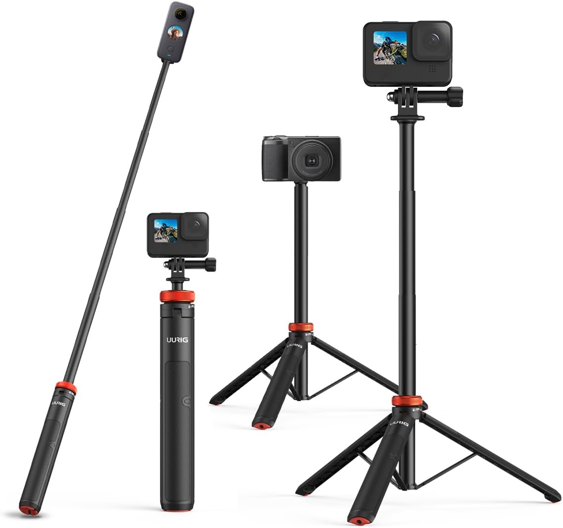UURig Telescopic Selfie Stick Long with Tripod, Waterproof Hand Grip, for Insta3... 2 UURig Telescopic Selfie Stick Long with Tripod, Waterproof Hand Grip, for Insta3... - Image 2