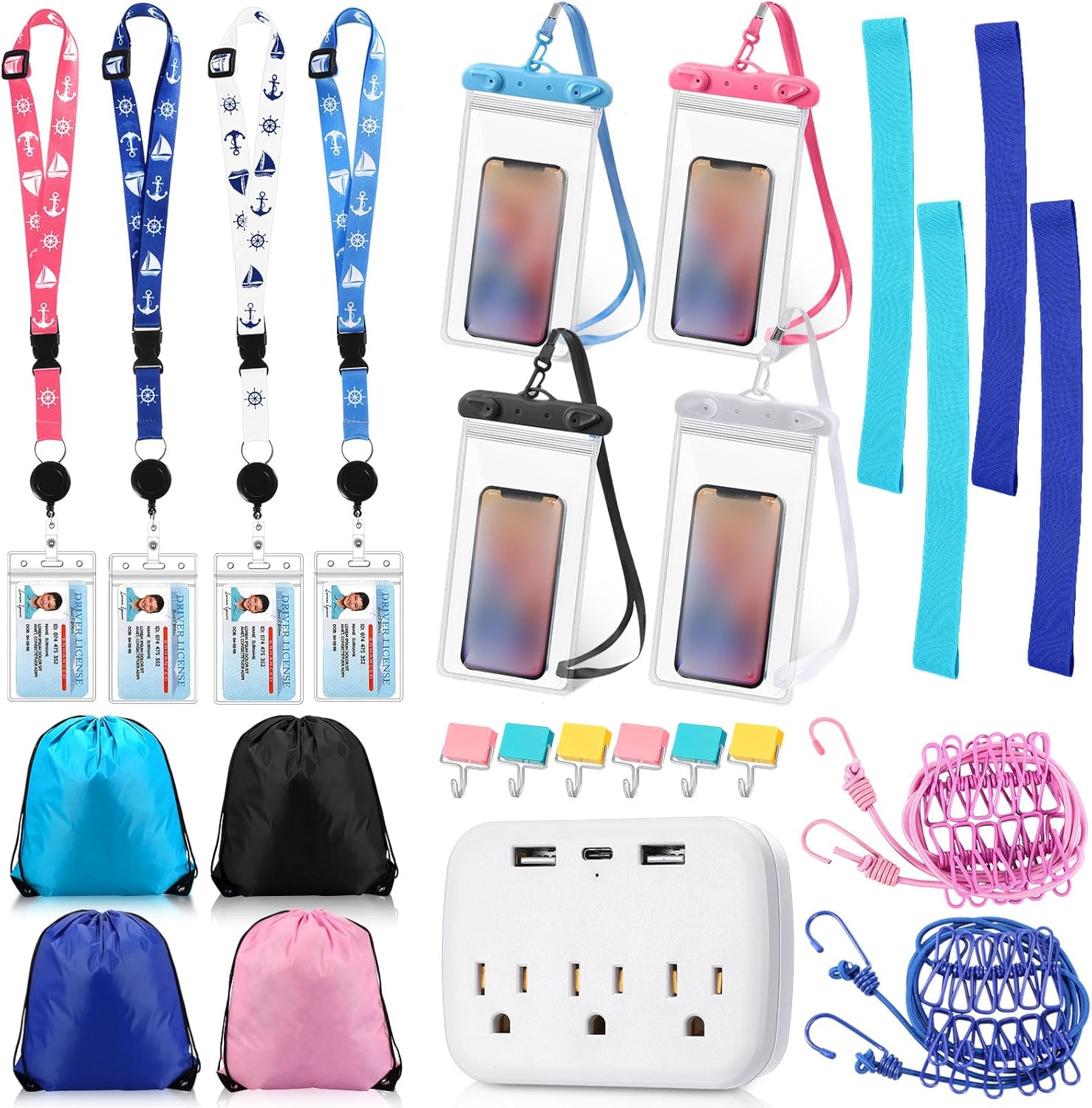 Yeaqee 33 Pcs Cruise Accessories Kit for 4 People Cruise Essentials Includes 8 L... 2 Yeaqee 33 Pcs Cruise Accessories Kit for 4 People Cruise Essentials Includes 8 L... - Image 2