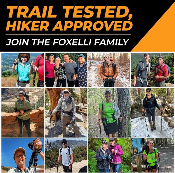 Foxelli Carbon Fiber Trekking Poles – Lightweight Collapsible Hiking Poles with ... - Image 9