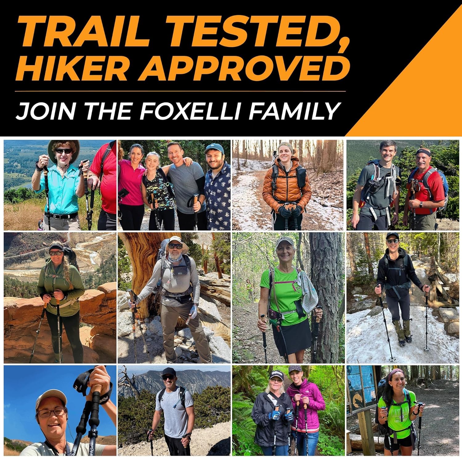 Foxelli Carbon Fiber Trekking Poles – Lightweight Collapsible Hiking Poles with ... 9 Foxelli Carbon Fiber Trekking Poles – Lightweight Collapsible Hiking Poles with ... - Image 9