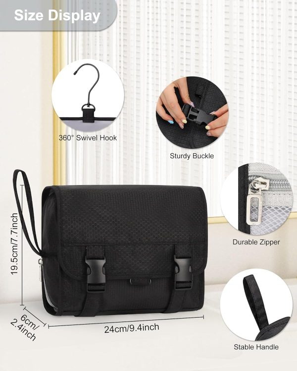 Small Hanging Toiletry Bag for Men and Women, Portable Hanging Organizer for Tra... - Image 3