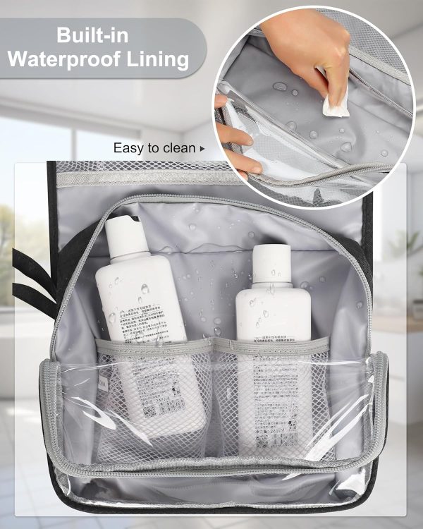 Small Hanging Toiletry Bag for Men and Women, Portable Hanging Organizer for Tra... - Image 10