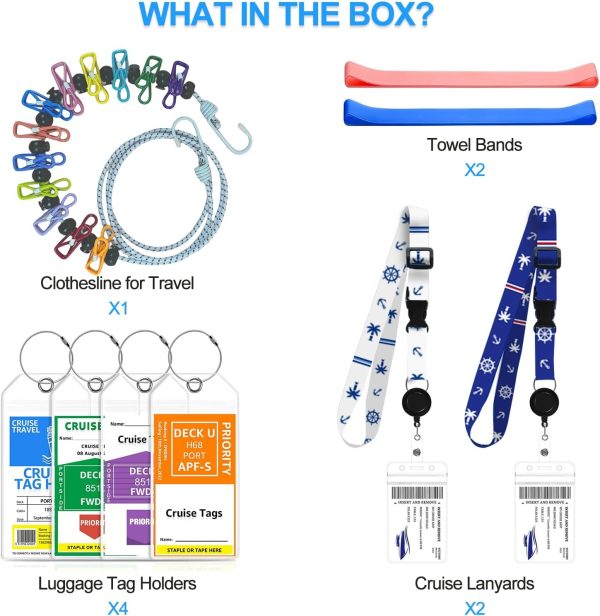 Cruise Ship Essentials, Cruise Luggage Tags, Lanyards for Cruise Ship Cards, Bea... - Image 3