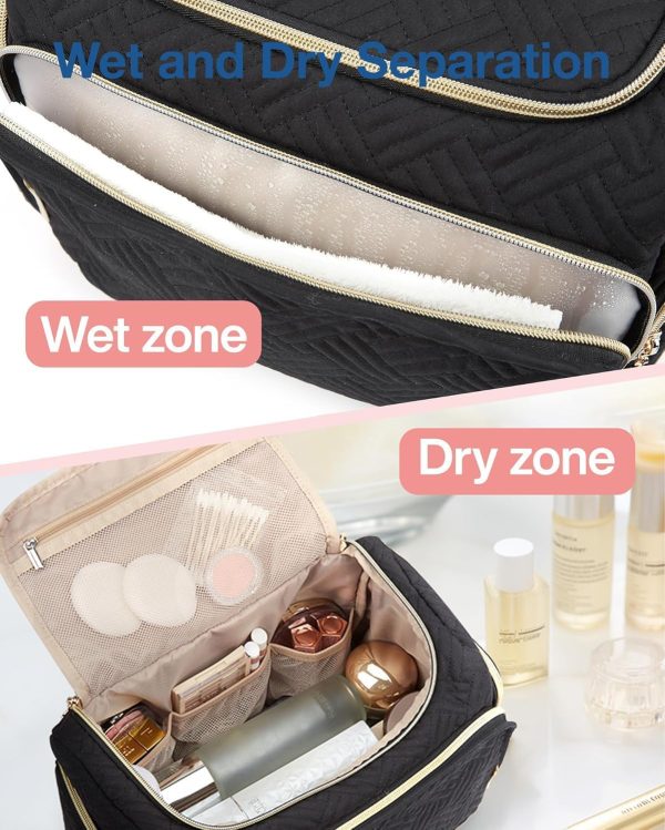 BAGSMART Travel Toiletry Bag for Women, Cosmetic Bag Makeup Bag Organizer with H... - Image 3