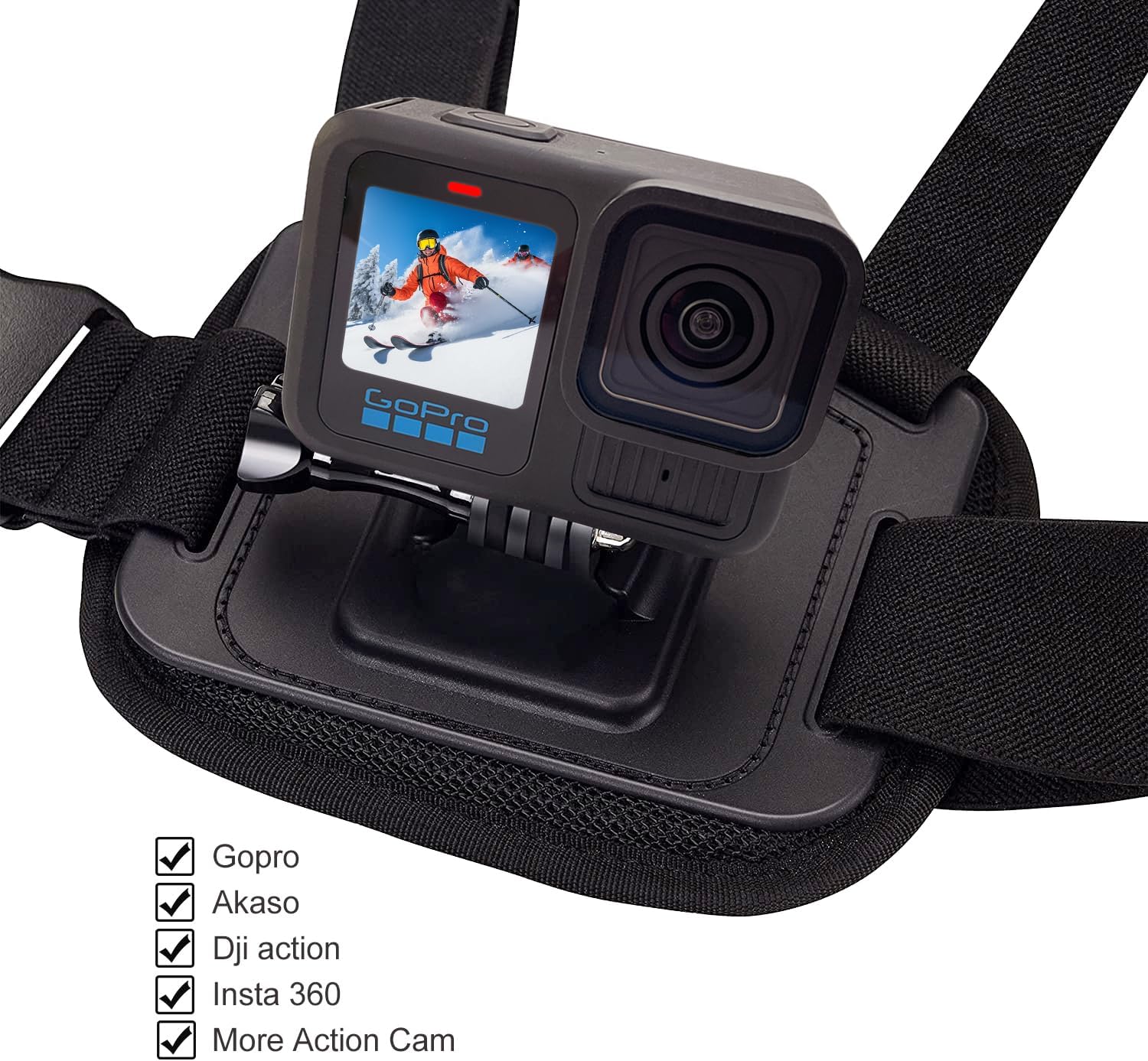 Suptig Chest Mount, Adjustable Chest Strap, Breathable Material Compatible for G... 3 Suptig Chest Mount, Adjustable Chest Strap, Breathable Material Compatible for G... - Image 3