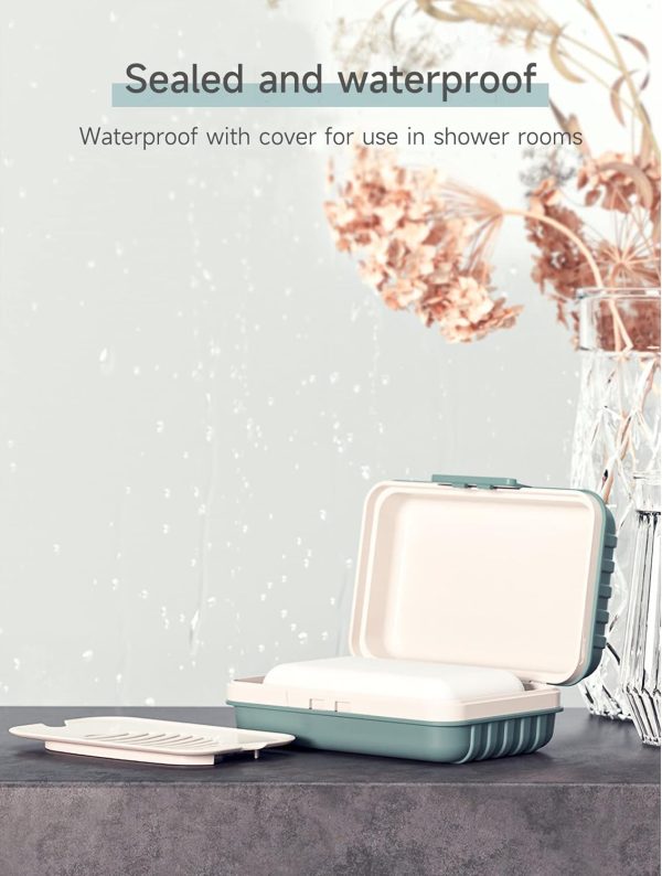 Travel Soap Holder with Lid - Draining Soap Box for Shower -Compact Travel Soap ... - Image 5