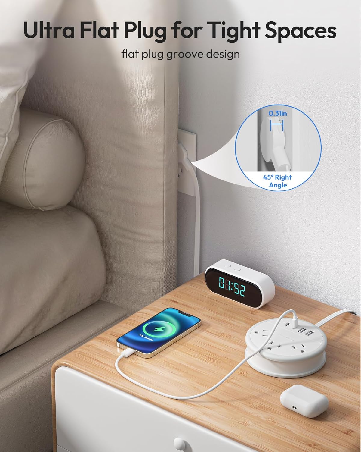 NTONPOWER Travel Power Strip, Travel Essentials, Cruise Essentials 3 Outlets 4 U... 7 NTONPOWER Travel Power Strip, Travel Essentials, Cruise Essentials 3 Outlets 4 U... - Image 7