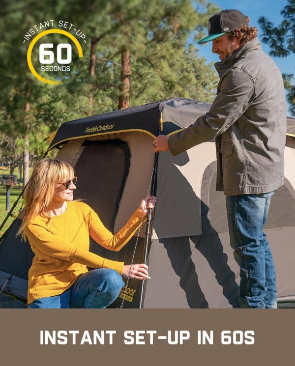 FanttikOutdoor Camping Tent 4/6/8/10 Person Instant Cabin Tent Setup in 60 Secon... - Image 4