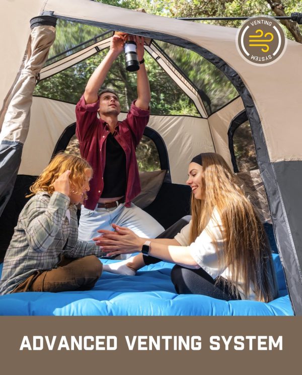 FanttikOutdoor Camping Tent 4/6/8/10 Person Instant Cabin Tent Setup in 60 Secon... - Image 5