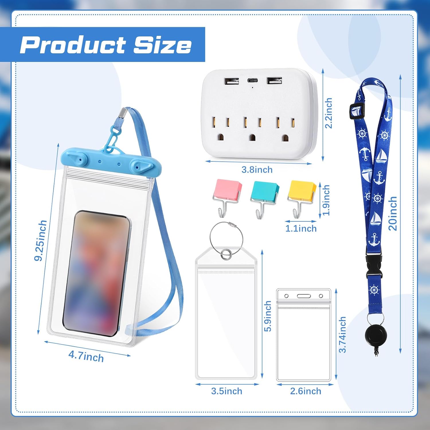 Qilery 38 Pcs Cruise Accessories Kit Includes 6 Cruise Lanyard 12 Cruise Luggage... 3 Qilery 38 Pcs Cruise Accessories Kit Includes 6 Cruise Lanyard 12 Cruise Luggage... - Image 3