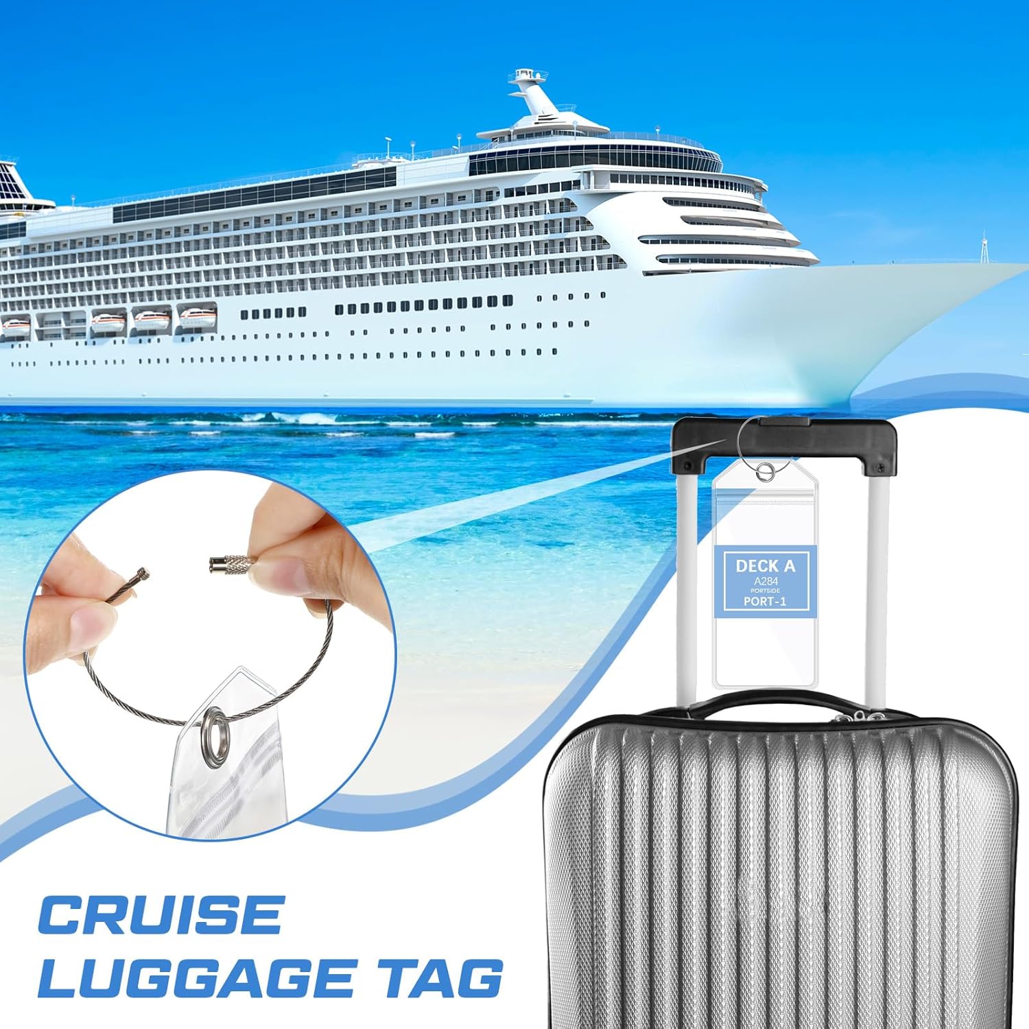 Qilery 38 Pcs Cruise Accessories Kit Includes 6 Cruise Lanyard 12 Cruise Luggage... 7 Qilery 38 Pcs Cruise Accessories Kit Includes 6 Cruise Lanyard 12 Cruise Luggage... - Image 8