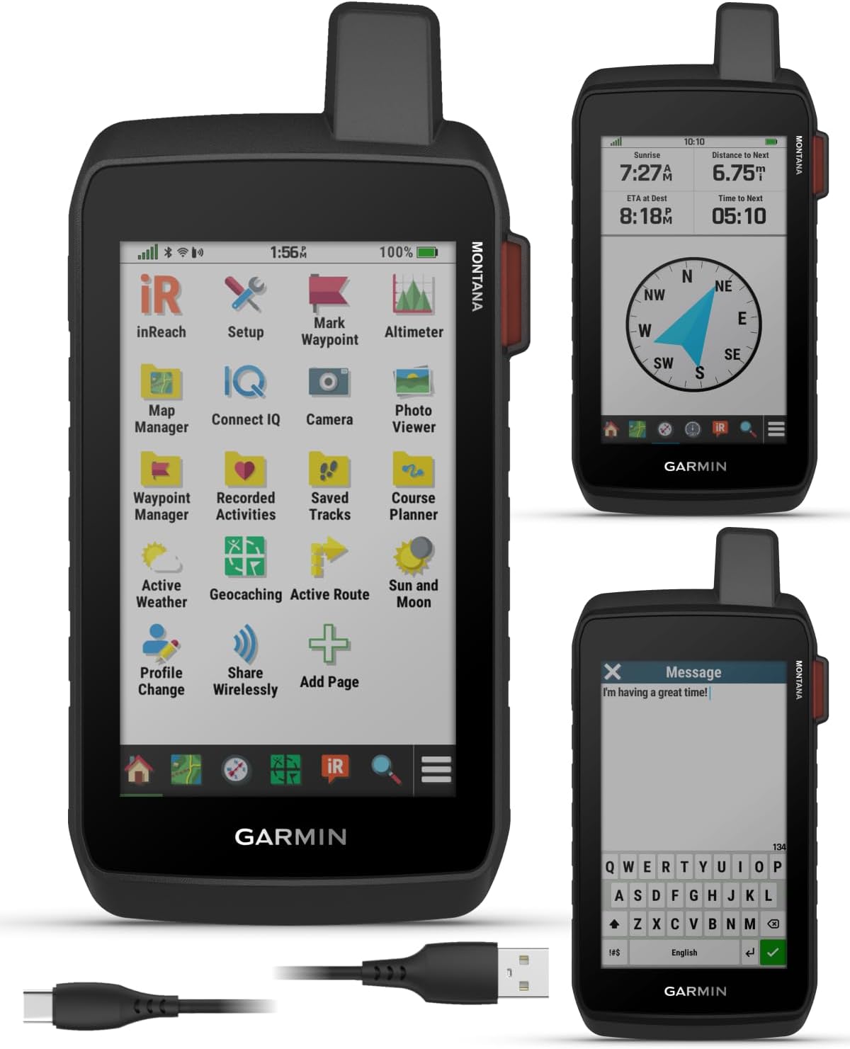 Garmin Montana 760i, Rugged GPS Handheld Navigator 5” Touchscreen w/Built-in inR... 3 Garmin Montana 760i, Rugged GPS Handheld Navigator 5” Touchscreen w/Built-in inR... - Image 3
