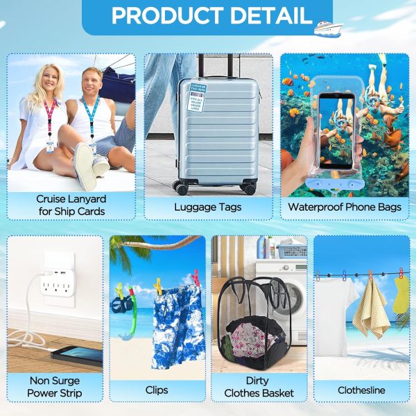 FACULX 15 PCS Cruise Ship Essential Includes Cruise Lanyard, Cruise Luggage Tags... - Image 5