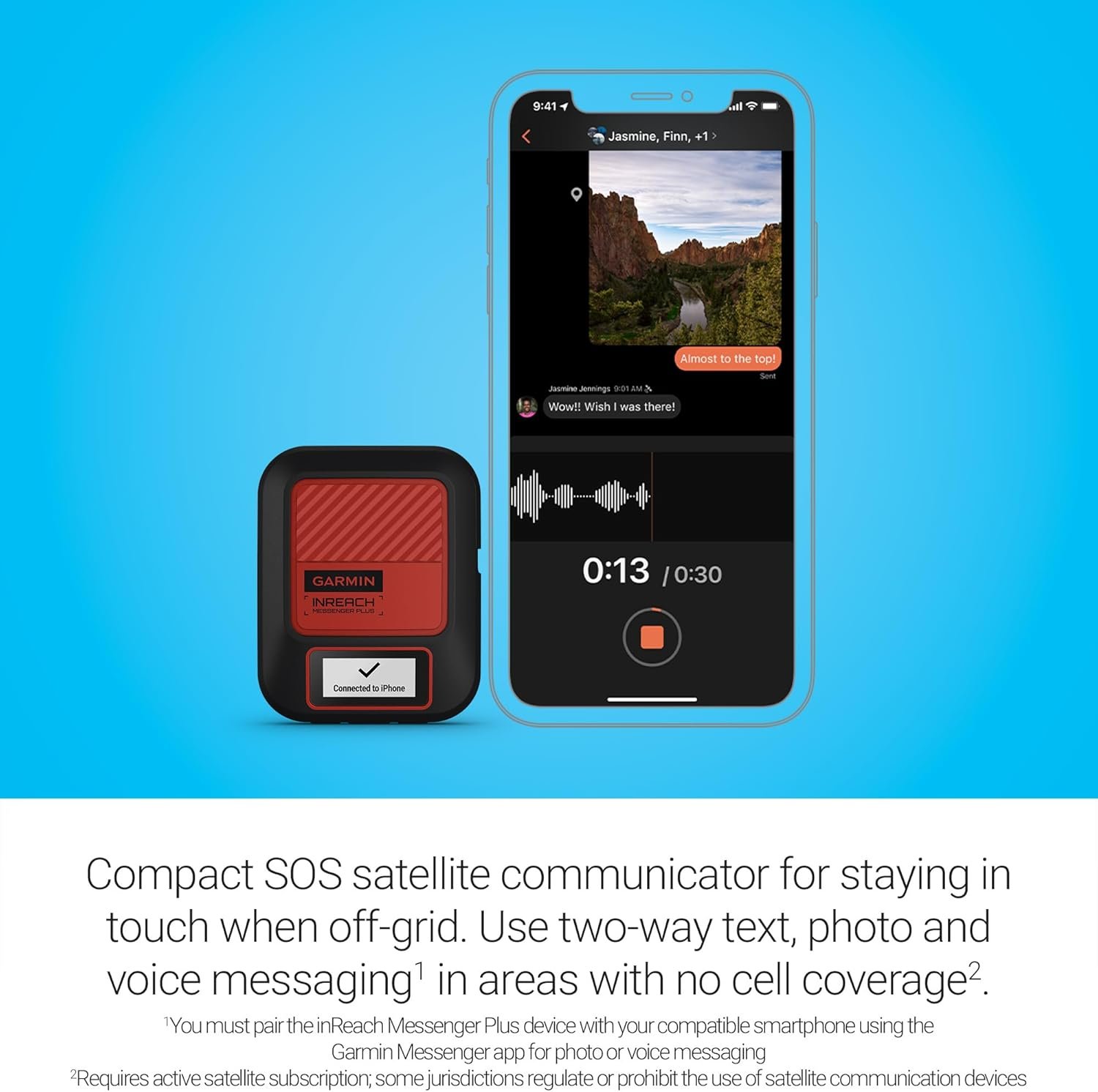 Garmin inReach® Messenger Plus, SOS Satellite Communicator with Photo, Text & Vo... 3 Garmin inReach® Messenger Plus, SOS Satellite Communicator with Photo, Text & Vo... - Image 3