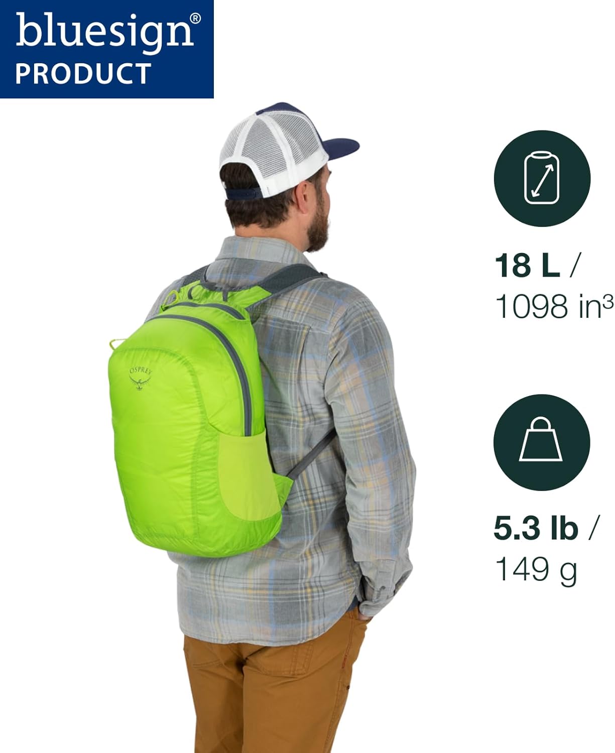 Osprey Ultralight Collapsible Stuff Pack - Lightweight, Packable Travel Backpack... 3 Osprey Ultralight Collapsible Stuff Pack - Lightweight, Packable Travel Backpack... - Image 3