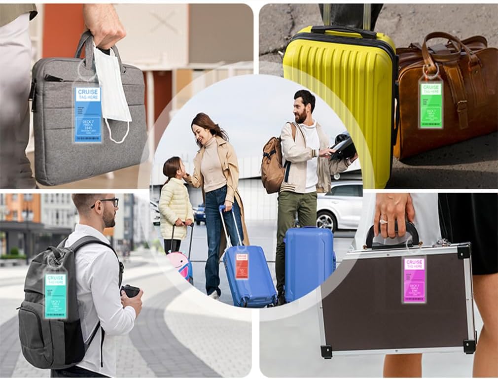 4 Pack Cruise Luggage Tags Holder for Carnival, MSC, Princess, NCL Cruise Ships ... 5 4 Pack Cruise Luggage Tags Holder for Carnival, MSC, Princess, NCL Cruise Ships ... - Image 5