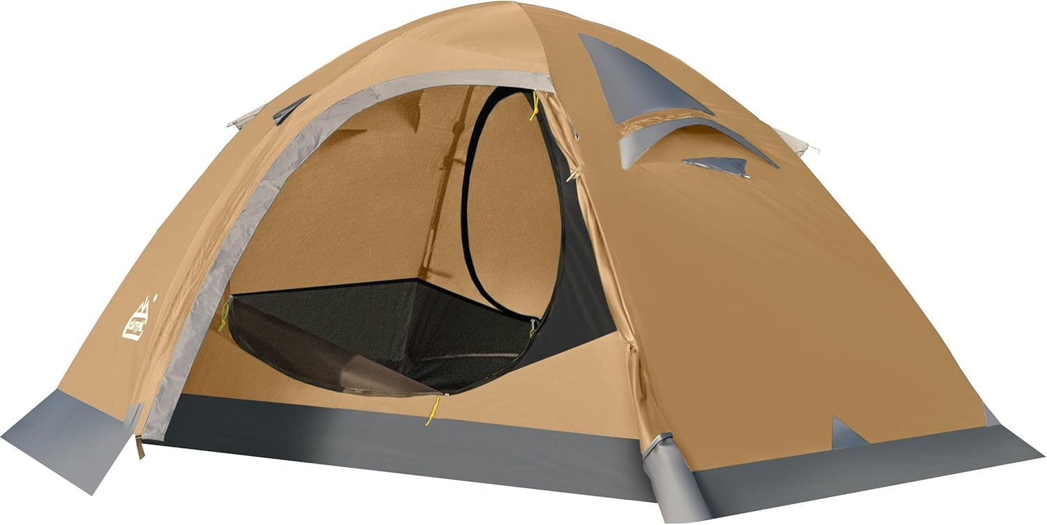 2 Person Backpacking Tent, Waterproof 4 Season Tent, Windproof Cold Weather Wint... 2 2 Person Backpacking Tent, Waterproof 4 Season Tent, Windproof Cold Weather Wint... - Image 2