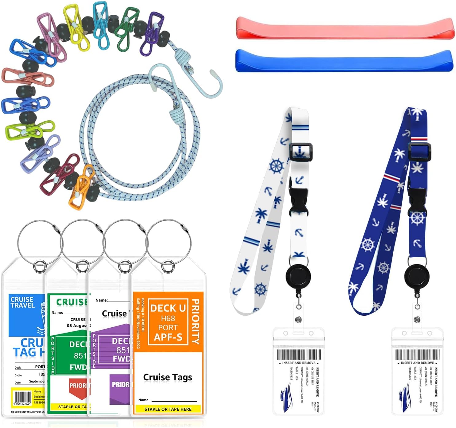 Cruise Ship Essentials, Cruise Luggage Tags, Lanyards for Cruise Ship Cards, Bea... 2 Cruise Ship Essentials, Cruise Luggage Tags, Lanyards for Cruise Ship Cards, Bea... - Image 2