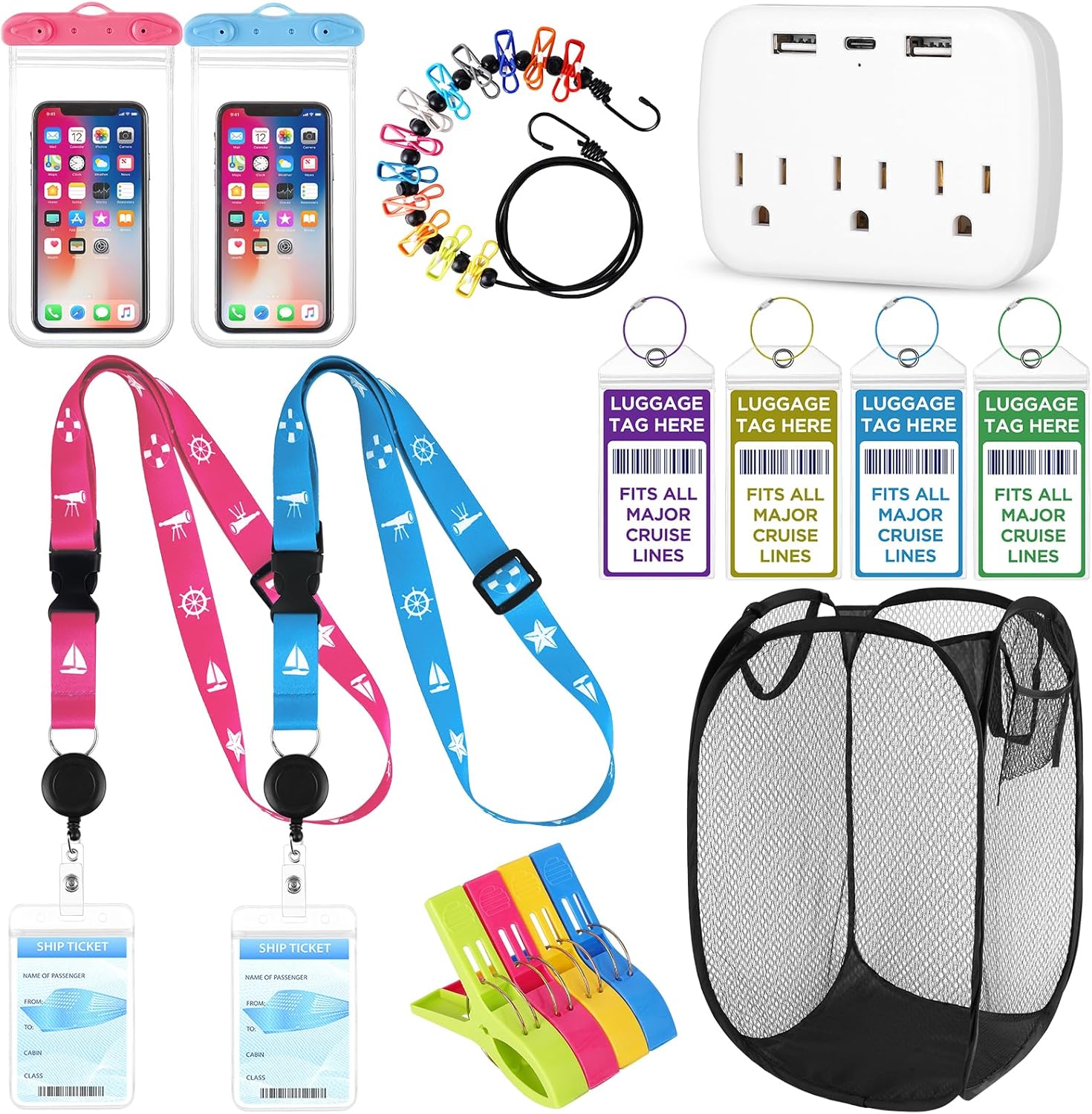 FACULX 15 PCS Cruise Ship Essential Includes Cruise Lanyard, Cruise Luggage Tags... 2 FACULX 15 PCS Cruise Ship Essential Includes Cruise Lanyard, Cruise Luggage Tags... - Image 2