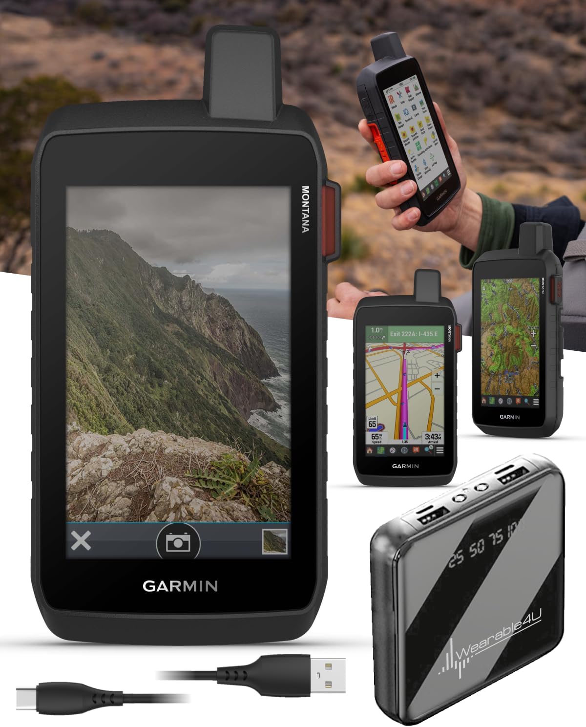 Garmin Montana 760i, Rugged GPS Handheld Navigator 5” Touchscreen w/Built-in inR... 2 Garmin Montana 760i, Rugged GPS Handheld Navigator 5” Touchscreen w/Built-in inR... - Image 2