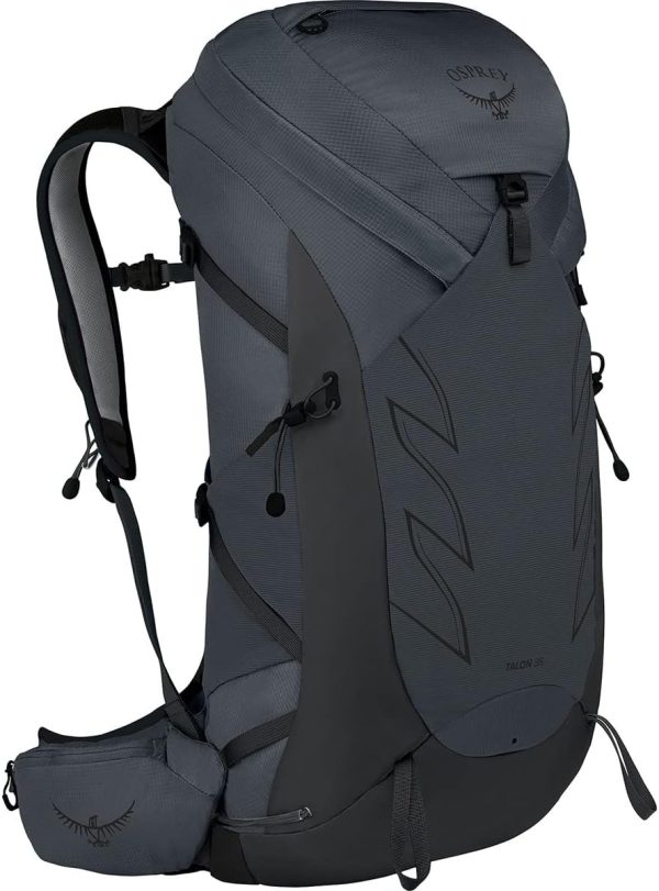 Osprey Talon 36L Men's Hiking Backpack with Hipbelt, Eclipse Grey, L/XL - Image 2