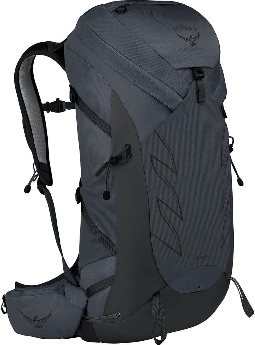 Osprey Talon 36L Men's Hiking Backpack with Hipbelt, Eclipse Grey, L/XL 2 Osprey Talon 36L Men's Hiking Backpack with Hipbelt, Eclipse Grey, L/XL - Image 2