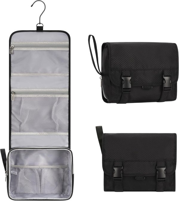 Small Hanging Toiletry Bag for Men and Women, Portable Hanging Organizer for Tra... - Image 2