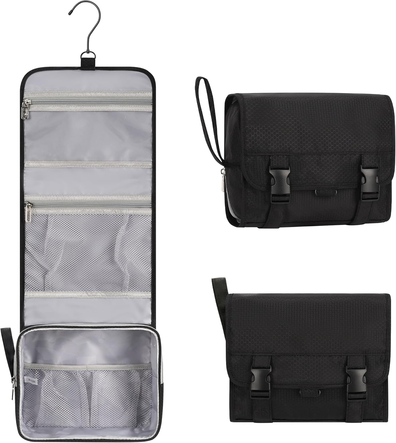 Small Hanging Toiletry Bag for Men and Women, Portable Hanging Organizer for Tra... 2 Small Hanging Toiletry Bag for Men and Women, Portable Hanging Organizer for Tra... - Image 2