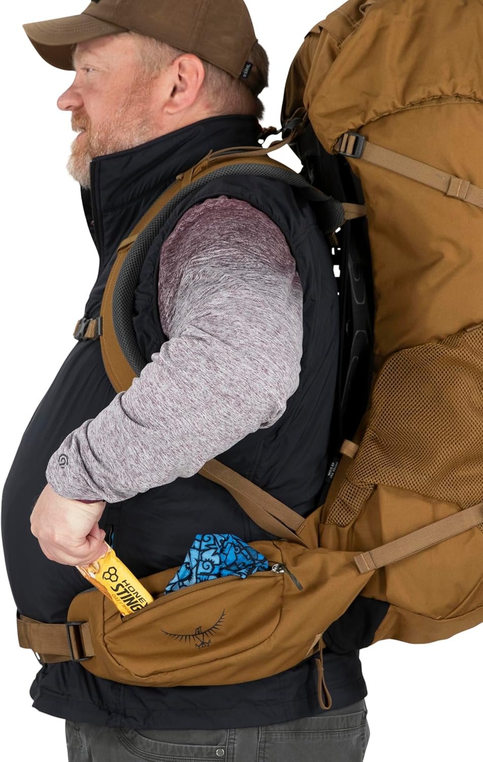 Osprey Rook 65L Men's Backpacking Backpack, Dark Charcoal/Silver Lining, Extende... 3 Osprey Rook 65L Men's Backpacking Backpack, Dark Charcoal/Silver Lining, Extende... - Image 3